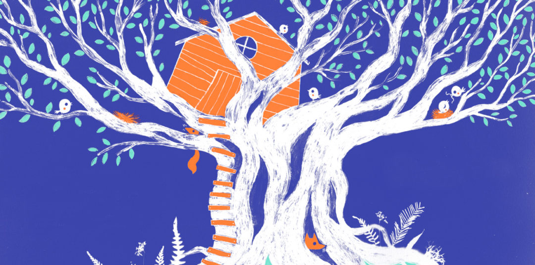 Illustration de Mélanie Grandgirard pour l'album "L'arbre" aux éditions Casterman